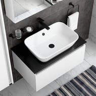 Смеситель для раковины-чаши VitrA Minimax Square A4372436EXP однорычажный матовый черный латунь