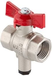 Кран шаровый 1/2"ВВ VALTEC Стандарт ГОСТ для подключения дат. температуры, бабочка,VT.128.N.04 — миниатюра 1