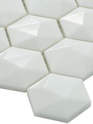 Мозаика Vidrepur Hex Diamond   350D (307х317) на сетке, белая (шт.) — изображение 2