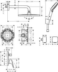 ������� ������� Hansgrohe Crometta E 240 ������������, ������� � ������ ���, ���� 27957000