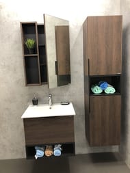 Шкаф-колонна COMFORTY Франкфурт-40 (400х1600х320) подвесной, дуб шоколадно-коричневый 00004150535