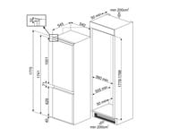����������� ������������ SMEG C8175TNE (540�1775�545) ������������, Full No Frost