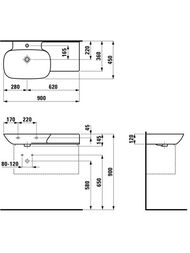 �������� Laufen INO 8.1330.2.000.104.1 (900�450�145) ������� ������, ��������� ��� ���������