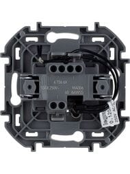 Переключатель LEGRAND INSPIRIA 1-клавишный с подсветкой 10 AX 250 В белый 673660