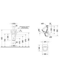 ������� DURAVIT DuraStyle 300�340 ��� �����, ������� �� ����, ������������ �������� 28043100931
