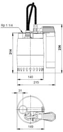 ����� ��������� GRUNDFOS Unilift KP 250-AV1, 480��,  012H1900