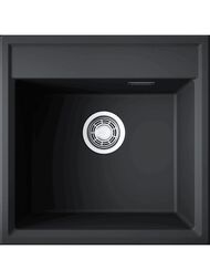 Мойка Omoikiri DAISEN 51 BL (510х510х195) врезная, артгранит, цвет черный 4997303