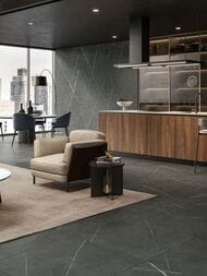 Керамогранитная плитка ITALON Metropolis Imperial Black (800х800х9) черная, 610010002339 (кв.м.)