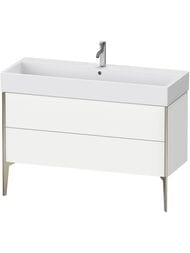 Тумба напольная Duravit XViu 1184х493х454 2 выдвижных ящикa, белый матовый/шампань XV45380B118 — миниатюра 1
