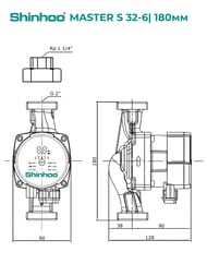 ����� �������������� SHINHOO MASTER S 32-6 180 1x230�, 2", � ������� 71111006