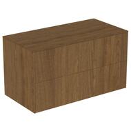 Тумба под раковину Ideal Standard CONCA (1000x505x550) 2 ящика, темный орех, со столешницей T4323Y5