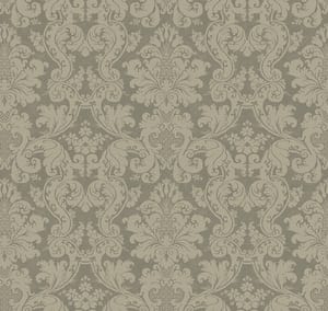 Обои флизелиновые Milassa Classic Estate EST1, 005 (1х10,05) дамаск, зеленые (рул.)