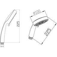 Ручной душ BelBagno Nova BB-D1C1 ABS-пластик, хром