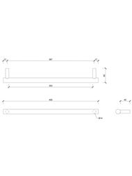 Полотенцедержатель Decor Walther BAR HTE40 ширина 400 мм, цвет: золото 0856220