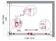 ������� ������ BelBagno Acqua (1184-1214x985-1000x1950) AH-1-120/100-C-Cr ������ �����/����