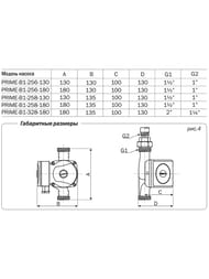 ����� �������������� AQUARIO PRIME-B1-256-180 45��, � �������, 5016