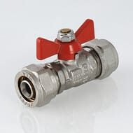 Кран шаровый 16х16мм VALTEC BASE под обжим, красная бабочка VT.343.N.1616 — изображение 4