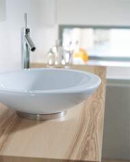 Уценка! Раковина DURAVIT BAGNELLA 400х400х115 без площадки под смесит, хромир. кольцо, 0451400000