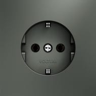 Розетка встраиваемая VOLTUM S70 с заземлением, 16А, титан VLTM_VLS040106