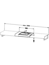 Столешница Duravit DuraStyle 800х550  белый матовый DS828C01818