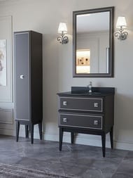 Тумба для столешницы и врезной раковины Caprigo Метрополь 730х870х534 напол.,графит/черный 13711.37-SF-019/B032