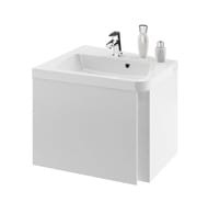 Тумба под умывальник RAVAK SD 10° 550 L (550х500х485) белая, левая угловая