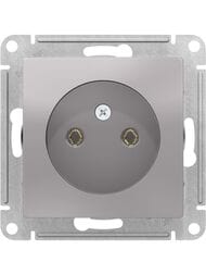 Розетка Systeme Electric ATLASDESIGN без заземления 16А механизм алюминий ATN000341