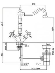 ��������� CEZARES FIRST LS2-01-Bi ��� ��������, � ������ ��������, ����� 180��, ����/����� �����