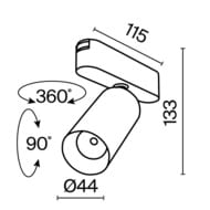 �������� ���������� Maytoni Focus Led Radity (����� ������) TR103-1-12W4K-M-W 4000K 12�� 36�, IP20, �����