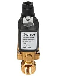 Клапан соленоидный STOUT 1/2", 220В, непрямого действия, нормально открытый SSV-0040-220015