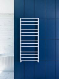 GROTA ECO FORTE Полотенцесушитель "Лесенка" 530x1200 крашеный белый, диаг./ниж. подкл. D-1/2"