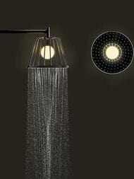Верхний душ Axor LampShower Nendo 26031000 275мм настенный, 1jet, поворотный с держателем