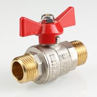 Кран шаровый 1"НН VALTEC BASE красная бабочка VT.219.N.06