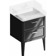 Тумба под раковину KERAMA MARAZZI POMPEI напольная с 2 ящиками, (560х480х482) черная PO.N.60.2\BLK