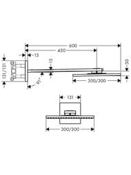 ������� ��� Axor ShowerSolutions 35318000 (300�300) ���������, 2jet, 2 ���� �����, ���������,  ����