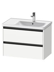 Тумба под умывальник Duravit Ketho.2 549x784x455 2 ящика, белый матовый K25286018180000 — миниатюра 1