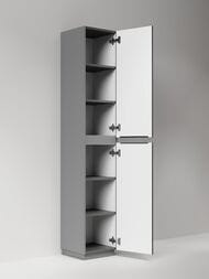 Шкаф-пенал SANCOS Folk Floor PFL35FGS 350х350х1880 напольный, 2 дверцы, цвет: Grey soft