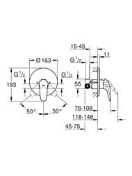 Смеситель Grohe Eurostyle Solid 23725003 для душа однорычажный, хром