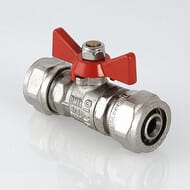 Кран шаровый 16х16мм VALTEC BASE под обжим, красная бабочка VT.343.N.1616 — изображение 6