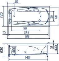 ����� ������������� BACH ������ 150�72 ������� 4"�", �����+����������+�������, ������