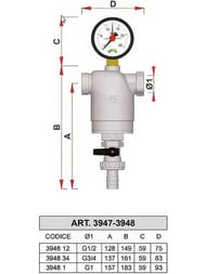 ������ FAR 1/2"�, 100���, � ����������, � ������. ��������, Max: 95 �C, 25���, FA 39F8 12100