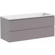 Тумба под раковину SANCOS Snob R (1195x445x500) подвесная, два ящика, Doha Soft SNR120SM