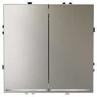 Проходной переключатель двухклавишный с подсветкой Voltum S70 VLS020404, шелк