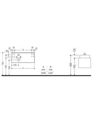 ����� ��� �������� Duravit Zencha 281�1300�550��, ���������, ���� ������ ��� ZE4812L16800000