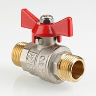 Кран шаровый 1"НН VALTEC BASE красная бабочка VT.219.N.06