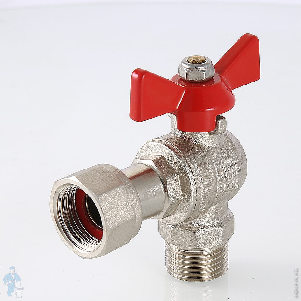 Кран шаровый 1/2\"ВН VALTEC BASE угловой с накидной гайкой, VT.267.N ...