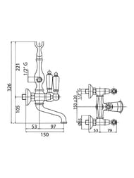 ��������� CEZARES FIRST PBV-02-Bi �� ���� �����, 2 ���������, � ������ �����, ������/����� �����