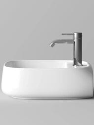Раковина подвесная Ceramicanova Fonte с отверстием под смеситель 420x420x145, белый CN5052