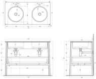 �������� Cielo CATINO DOPPIO (1100�540�180) �������, ��������� ��� ���������, ���� Basalto CALAD BA