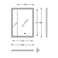 Зеркало KERAMA MARAZZI TECNOLOGICA M с подсветкой, 650х30х850, TE.M.mi.65